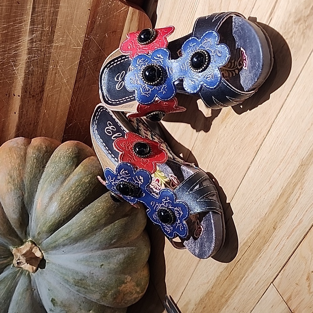 Corkys elite leather sandal wedge